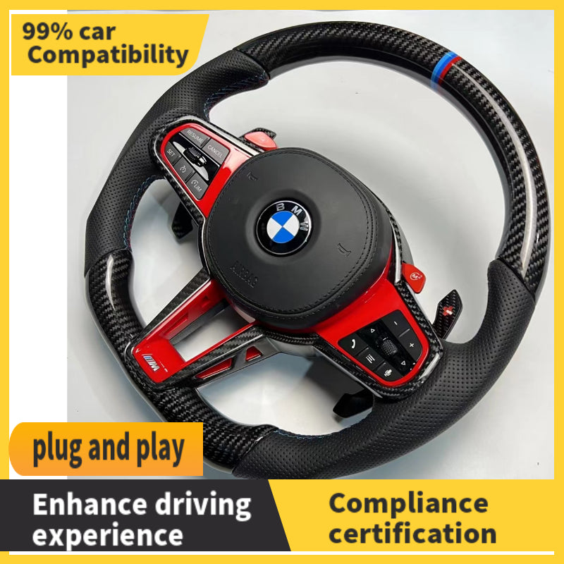 BMW  Black Leather CS Sport Steering Wheel Fit X,7 Series G20G30G38M3M5M6MP