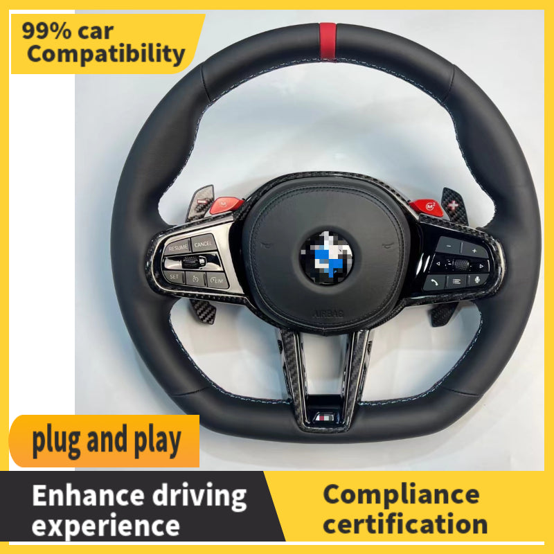 BMW  Black Leather CS Sport Steering Wheel Fit X,7 Series G20G30G38M3M5M6MP
