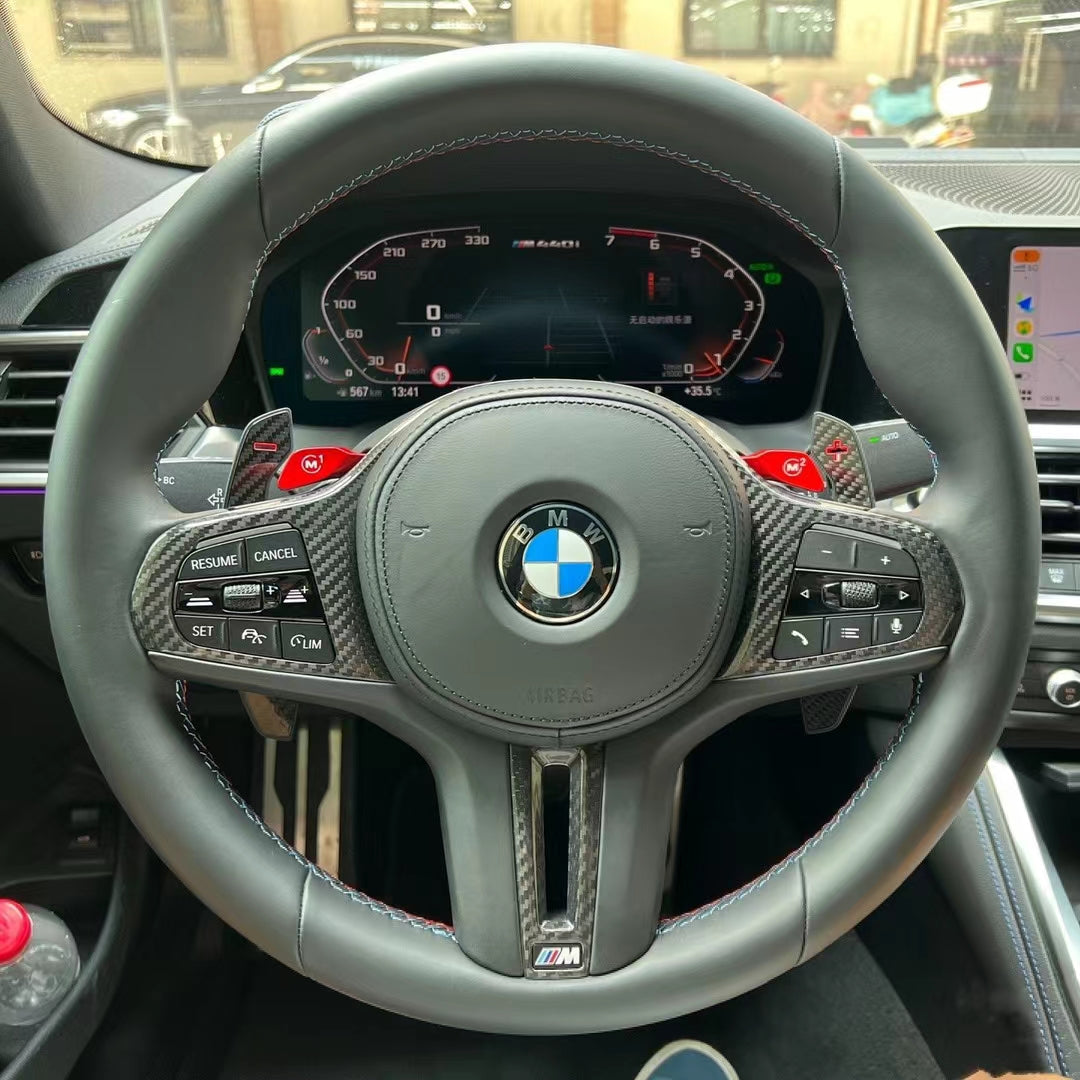 BMW  Black Leather CS Sport Steering Wheel Fit X,7 Series G20G30G38M3M5M6MP