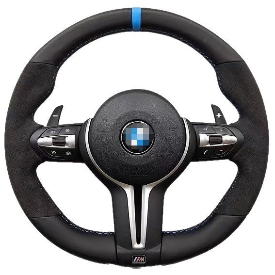 BMW Carbon fiber M Sport Steering Wheel F10 F01 F02 F03 F06 F07F11F12F13F90F91F93 NEW  Blue axis